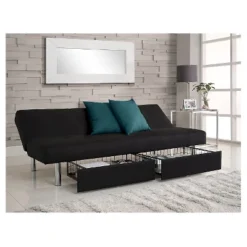 DHP Sola Storage Futon Black - Dorel Home Products -Living Room Furniture GUEST 02c63c5f 633a 4bdd bc76 d5478268ffe5