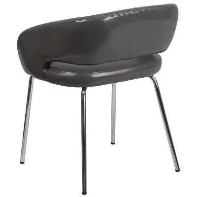 Flash Furniture Fusion Series Contemporary LeatherSoft Side Reception Chair With Chrome Legs 10 Flash Furniture Fusion Series Contemporary LeatherSoft Side Reception Chair With Chrome Legs - Image 8