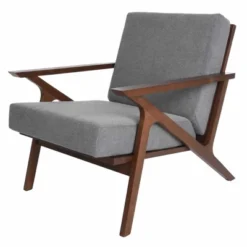 Mid Century Modern Armchair Solid Hardwood Upholstered Accent Chair -Living Room Furniture GUEST 2211418c 4062 4f28 b546 ef22daaa71ec