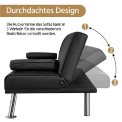 Yaheetech Convertible Futon Sofa Bed Tufted Fabric Futon With Cupholders And Pillows 15 Yaheetech Convertible Futon Sofa Bed Tufted Fabric Futon With Cupholders And Pillows -Living Room Furniture GUEST 26c68fc7 fb13 4eca 96ce c6582e23c7d9