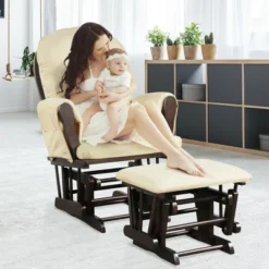 Costway Glider And Ottoman Cushion Set Wood Baby Nursery Rocking Chair 18 Costway Glider And Ottoman Cushion Set Wood Baby Nursery Rocking Chair -Living Room Furniture GUEST 2d9e31fe caef 41f3 a7cd e5b0a39f4119