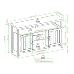 Modern Farmhouse Highboy Double Grooved Door TV Stand For TVs Up To 65" - Saracina Home -Living Room Furniture GUEST 2f57f1dc 192a 4d63 b842 b79bd1135de4