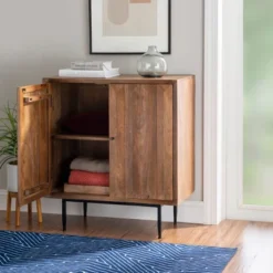 Mercada Cabinet Brown - Powell Company -Living Room Furniture GUEST 3051fe9a 65e6 4c8e 9fa5 b1978d13a3f3