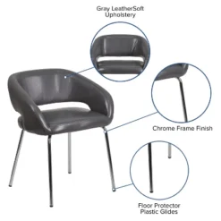 Flash Furniture Fusion Series Contemporary LeatherSoft Side Reception Chair With Chrome Legs 19 Flash Furniture Fusion Series Contemporary LeatherSoft Side Reception Chair With Chrome Legs -Living Room Furniture GUEST 37c93e7d 8873 4a08 8a04 3bbc997066bd