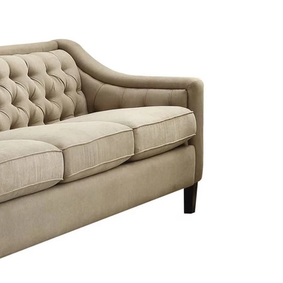 90" Suzanne Sofa Beige Fabric - Acme Furniture 6 90" Suzanne Sofa Beige Fabric - Acme Furniture - Image 4