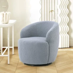360° Swivel 25.60'' Wide Soft Touch Modern Teddy Tiny Upholstered Barrel Varity Chairs -The Pop Maison -Living Room Furniture GUEST 3b5c948a 4a74 47b2 b41a 5b3f2deda501