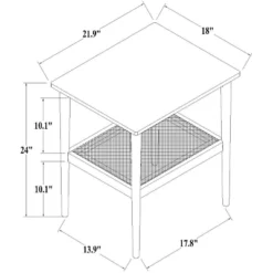 Wood & Cane Square Accent Side Table - Hearth & Hand™ With Magnolia -Living Room Furniture GUEST 46b28839 eb42 4b32 a0f7 6d40fd6b5238
