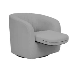 28.75" Monroe Faux Shearing Swivel Tub Chair - Teamson Home -Living Room Furniture GUEST 480b2cbe ae26 48d1 b199 6bbfecef20c8