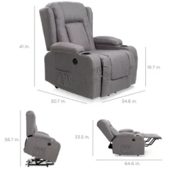 Best Choice Products Electric Power Lift Linen Recliner Massage Chair Furniture W/ USB Port, Heat, Cupholders 18 Best Choice Products Electric Power Lift Linen Recliner Massage Chair Furniture W/ USB Port, Heat, Cupholders -Living Room Furniture GUEST 501de113 98bc 49c9 93a0 b5ba1edb1bb1