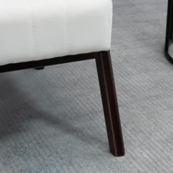 HOMCOM Accent Chair With Softness & Support, Upholstered Arm Chair For Living Room Furniture, Comfy Chair For Bedroom, Living Room Chair, Cream White -Living Room Furniture GUEST 5e8b5f0a cab0 4347 9560 6c20dd9001e5