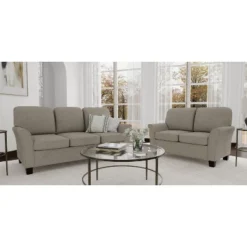 Lorena Upholstered Sofa Greige - Hillsdale Furniture -Living Room Furniture GUEST 61fe965b e2ed 4f96 868f da7f9a0e9c94