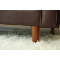 Hobbes Mid-Century Leather Sofa - Abbyson Living -Living Room Furniture GUEST 6204c2c4 e9fd 4081 ad47 b4e313236d3a