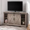 Robinson Rustic Transitional Sliding Barn Door Corner TV Stand For TVs Up To 58" - Saracina Home -Living Room Furniture GUEST 771f8b12 111e 49d5 80ff c5a6d2fab927