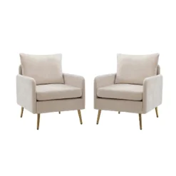 Set Of 2 Giovann Wooden Upholstered Accent Chair Comfy Armchair | Karat Home 28 Set Of 2 Giovann Wooden Upholstered Accent Chair Comfy Armchair | Karat Home -Living Room Furniture GUEST 777daf05 a681 448b a716 d0c8543317bb