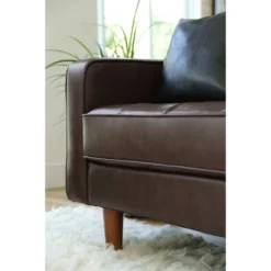 Hobbes Mid-Century Leather Sofa - Abbyson Living -Living Room Furniture GUEST 77f46c96 c924 4672 b2c8 70f3fb7b1a01