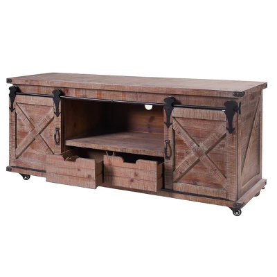 Presley TV Stand For TVs Up To 60" Brown - StyleCraft 8 Presley TV Stand For TVs Up To 60" Brown - StyleCraft - Image 6