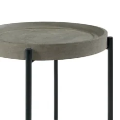 20" Brookline Round Wood With Concrete Coating End Table Concrete Gray - Alaterre Furniture 8 20" Brookline Round Wood With Concrete Coating End Table Concrete Gray - Alaterre Furniture -Living Room Furniture GUEST 7e1dacca d808 4040 9e8a d78af9854550