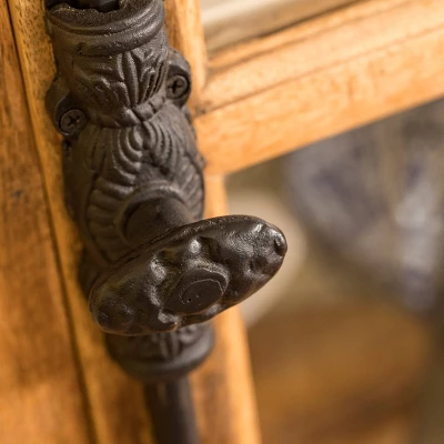 Tucker Curio Cabinet White/Natural - Stylecraft 4 Tucker Curio Cabinet White/Natural - Stylecraft - Image 2