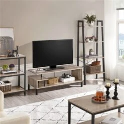 Yaheetech Free Standing TV Table Wood Elegant TV Stand Console Table -Living Room Furniture GUEST 92d5abda bad3 4c39 8366 35b344be0abb