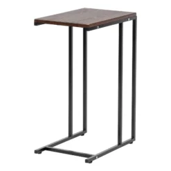 IRIS USA Wood And Metal Side Accent Table, Brown -Living Room Furniture GUEST 9414308d 9e9c 44e2 a63f 523381d5f316
