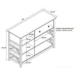 Titian Tall TV Stand For TVs Up To 50" Light Brown - Linon -Living Room Furniture GUEST 9c7318b7 c146 44ff 8fb0 24d36c1f3cab