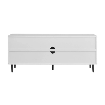 Angelo Modern 2 Door Bookmatch TV Stand For TVs Up To 65" Ash Brown/White - Saracina Home 8 Angelo Modern 2 Door Bookmatch TV Stand For TVs Up To 65" Ash Brown/White - Saracina Home - Image 6