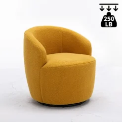 360° Swivel 25.60'' Wide Soft Touch Modern Teddy Tiny Upholstered Barrel Varity Chairs -The Pop Maison -Living Room Furniture GUEST 9ed97fb2 e335 4e4f b230 80da74108938