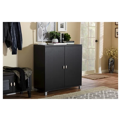 Marcy Modern And Contemporary Wood Entryway Storage Sideboard Cabinet - Baxton Studio 6 Marcy Modern And Contemporary Wood Entryway Storage Sideboard Cabinet - Baxton Studio - Image 4