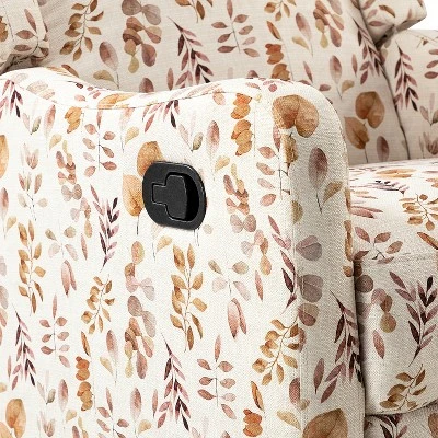 Set Of 2 Bernd Comfy Manual Swivel Glider Recliner With Built-in S-spring And Metal Base | KARAT HOME 10 Set Of 2 Bernd Comfy Manual Swivel Glider Recliner With Built-in S-spring And Metal Base | KARAT HOME - Image 8