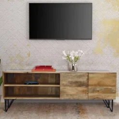 Metal Storage Cabinet TV Stand For TVs Up To 55" Brown - The Urban Port 9 Metal Storage Cabinet TV Stand For TVs Up To 55" Brown - The Urban Port -Living Room Furniture GUEST a4cfe129 7c1e 4181 8a7e f86e3b53f239