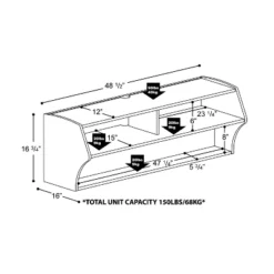 Altus Wall Mounted TV Stand For TVs Up To 50" - Prepac -Living Room Furniture GUEST af37d493 4ebc 476e a87e 24e492e14ba4