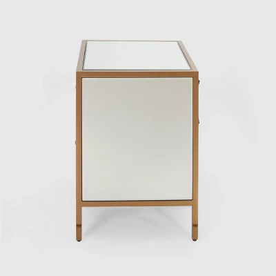 Ardith Glam 2 Drawer Cabinet Mirrored - Christopher Knight Home 5 Ardith Glam 2 Drawer Cabinet Mirrored - Christopher Knight Home - Image 3