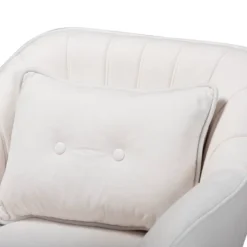 Valentina Velvet Natural Wood Armchair - Baxton Studio -Living Room Furniture GUEST bb078841 8433 4a06 9f6d 87c7f9744e67