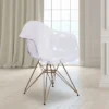 Emma And Oliver 2 Pack Transparent Side Chair With Arms And Gold Base - Accent & Side Chair -Living Room Furniture GUEST bdc1fc0c d349 4a37 8b23 b91453d6b7b9