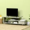 HOMCOM Modern TV Stand For TVs Up To 45", TV Cabinet With Storage Shelf And Drawer, Entertainment Center For Living Room Bedroom, Gray -Living Room Furniture GUEST c12be750 60c3 40c1 9e94 1214ec999a7b