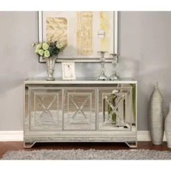 Rising Star 3 Door Credenza Prospect Metallic Gold - Treasure Trove Accents -Living Room Furniture GUEST c13b9a48 70c3 4142 99b0 51acac0ae088