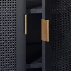 66" East Bluff Woven Cabinet Black - Threshold™ Designed With Studio McGee -Living Room Furniture GUEST c257520a eec7 407a b715 3ee6acc782cd