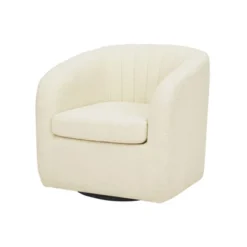 28.75" Monroe Faux Shearing Swivel Tub Chair - Teamson Home -Living Room Furniture GUEST ce43875f c620 4d82 9a3c 42f6254ef5d5