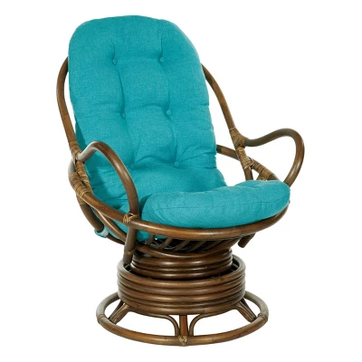 Kauai Rattan Swivel Rocker Chair - OSP Home Furnishings 10 Kauai Rattan Swivel Rocker Chair - OSP Home Furnishings - Image 8
