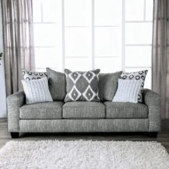 Amberly Track Arm Sofa Gray - Furniture Of America