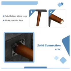 Costway Convertible Futon Sofa Bed Adjustable Couch Sleeper W/ Wood Legs NavyGreyYellow 17 Costway Convertible Futon Sofa Bed Adjustable Couch Sleeper W/ Wood Legs NavyGreyYellow -Living Room Furniture GUEST d5bceb4c 52ae 4eb7 aa2d 38c024b12232