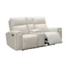 Karina Leather Power Reclining Console Loveseat With Power Headrests Ivory - Abbyson Living -Living Room Furniture GUEST d9c10ec2 5c89 4cd2 a860 d77fd70073e8