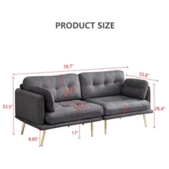 3-Seater Cotton And Linen Upholstered Sofa With Gold Metal Legs - ModernLuxe 13 3-Seater Cotton And Linen Upholstered Sofa With Gold Metal Legs - ModernLuxe -Living Room Furniture GUEST de9be0ae 34e9 4787 ad7f f927407ac079