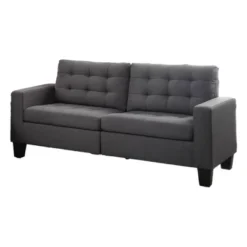 72" Earsom Sofa Gray Linen - Acme Furniture -Living Room Furniture GUEST e443eb28 d543 4094 ac44 631ec87ef4bb