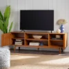 Solid Wood Mid-Century Modern TV Stand For TVs Up To 80" - Saracina Home 2 Solid Wood Mid-Century Modern TV Stand For TVs Up To 80" - Saracina Home -Living Room Furniture GUEST e6cc470b 2738 4deb 9774 bf0bc3760f1c