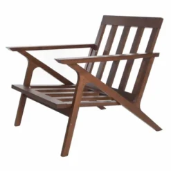 Mid Century Modern Armchair Solid Hardwood Upholstered Accent Chair -Living Room Furniture GUEST e6f0747e c7a7 4596 a5a2 8b6dc81e1109