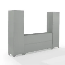 3pc Tara Entertainment Set With Open Shelving Distressed Gray - Crosley -Living Room Furniture GUEST eb3c069b 52b4 4008 a3af 08f0e8491094