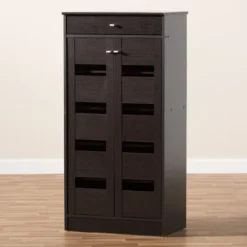 Acadia Modern And Contemporary Finished Shoe Cabinet Dark Brown - Baxton Studio 22 Acadia Modern And Contemporary Finished Shoe Cabinet Dark Brown - Baxton Studio -Living Room Furniture GUEST ebf89834 ec63 4bab be69 7907ee4f2c33