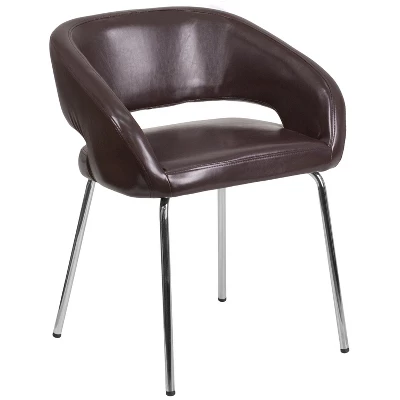 Flash Furniture Fusion Series Contemporary LeatherSoft Side Reception Chair With Chrome Legs 14 Flash Furniture Fusion Series Contemporary LeatherSoft Side Reception Chair With Chrome Legs - Image 12