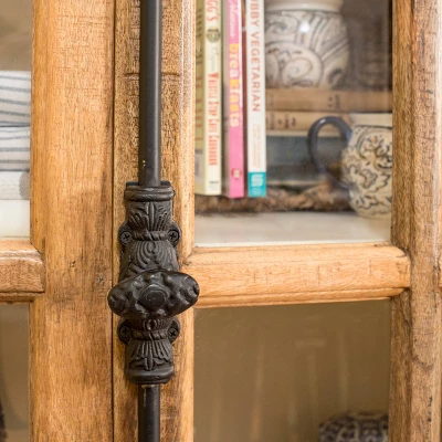 Tucker Curio Cabinet White/Natural - Stylecraft 5 Tucker Curio Cabinet White/Natural - Stylecraft - Image 3